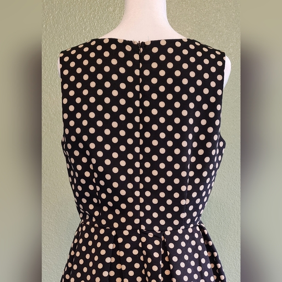 ModCloth x Pink Owl Apparel retro polka dot black white dress M - Picture 6 of 10